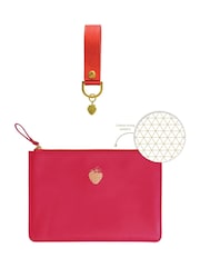 Portico Designs Red Strawberry Faux Leather Organiser & Keyring Set - Image 1 of 4