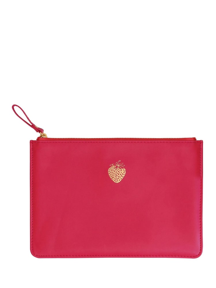 Portico Designs Red Strawberry Faux Leather Organiser & Keyring Set - Image 2 of 4