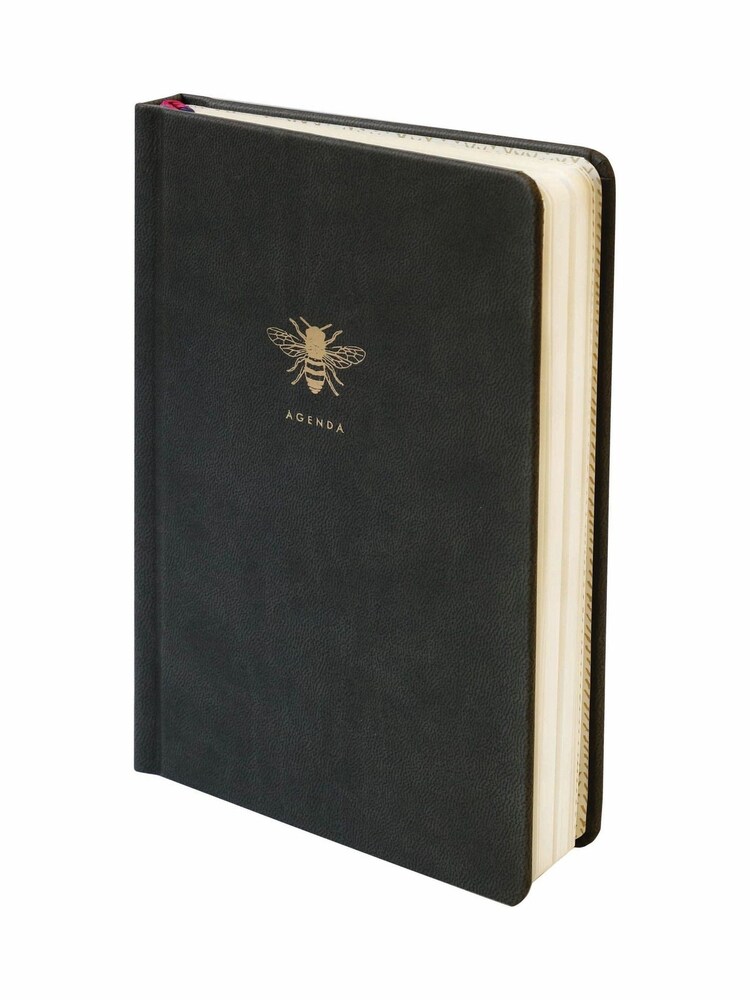 Portico Designs Black Gold Bee Faux Leather Pencil Case & Agenda Set - Image 6 of 6