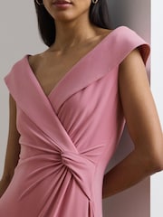 Lauren Ralph Lauren Pink Leonidas Sleeveless V-Neck Rouched Gown - Bild 4 von 5