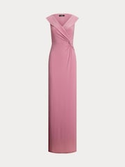 Lauren Ralph Lauren Pink Leonidas Sleeveless V-Neck Rouched Gown - Bild 5 von 5