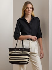 Lauren Ralph Lauren Keaton Nylon Black Tote Bag - Image 1 of 1