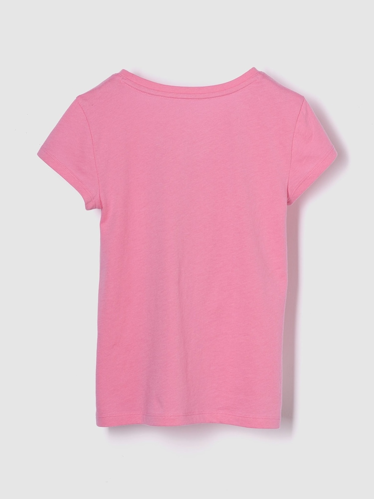 Gap Pink Graphic Crew Neck Short Sleeve T-Shirt (4-13yrs) - Image 2 of 3 Gap Pink Graphic Crew Neck Short Sleeve T-Shirt (4-13yrs) - Image 2 of 3