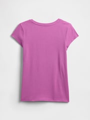 Morado - Camiseta de manga corta y cuello redondo con estampado gráfico de Gap (4-13años) - Imagen 2 de 3