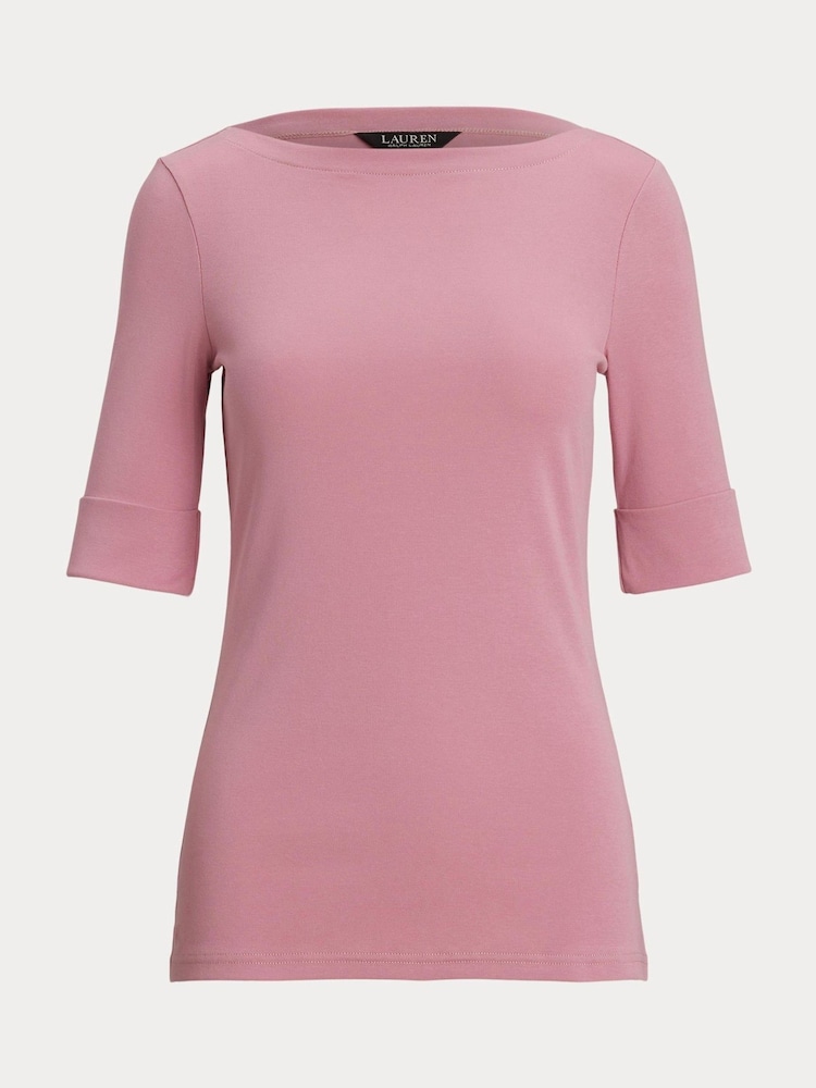 Lauren Ralph Lauren Judy Stretch Cotton Boatneck Top - Image 5 of 5 Lauren Ralph Lauren Judy Stretch Cotton Boatneck Top - Image 5 of 5