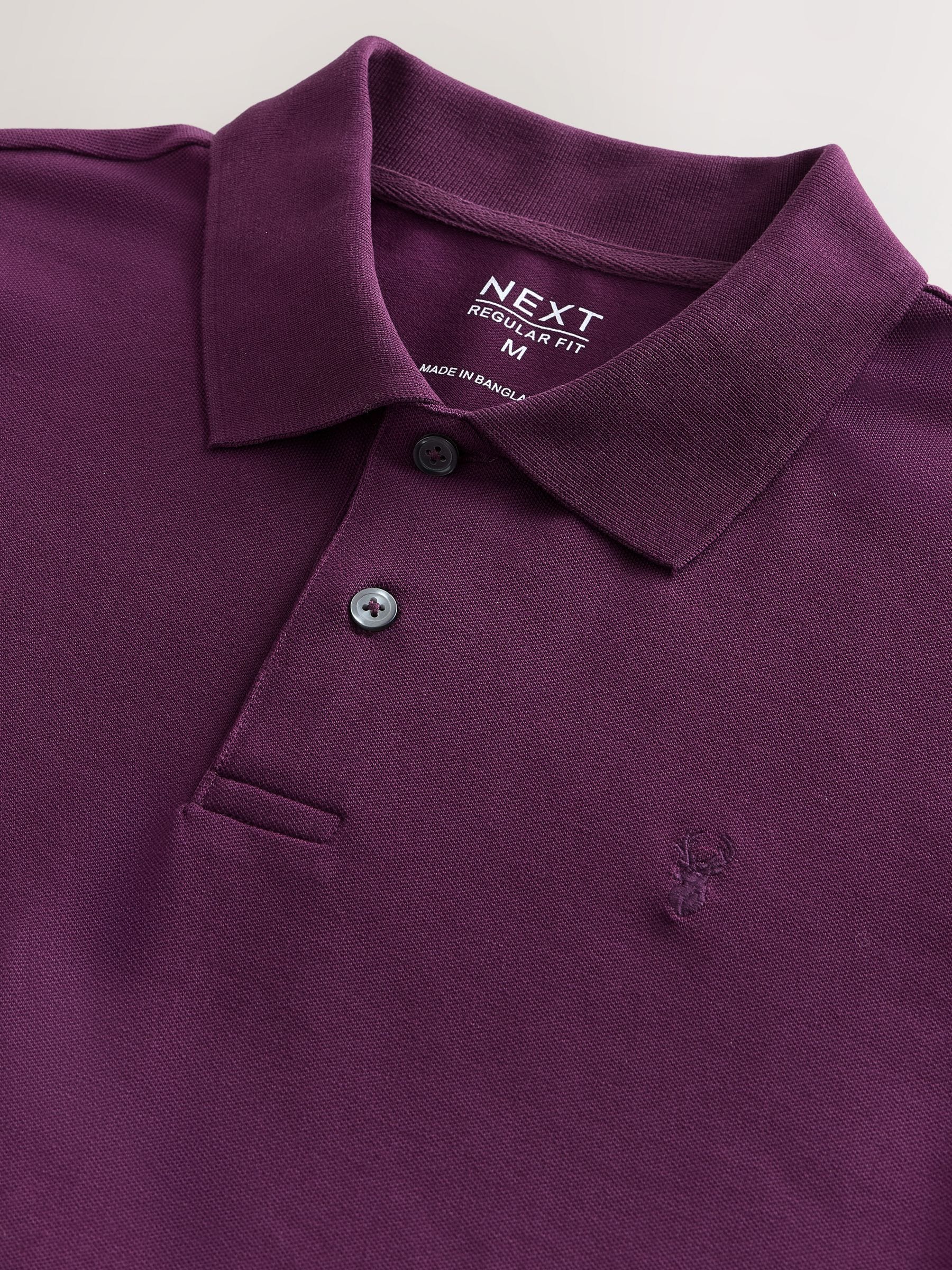 トップス aLORS Polo shirt Nectar Figue Buy Purple Regular Fit Short Sleeve Pique Polo Shirt from Next