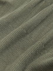 Green Block Texture Zip Neck Polo Shirt - Image 3 of 3