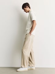 Ecru Smart Jaquard Polo Shirt - Image 6 of 11