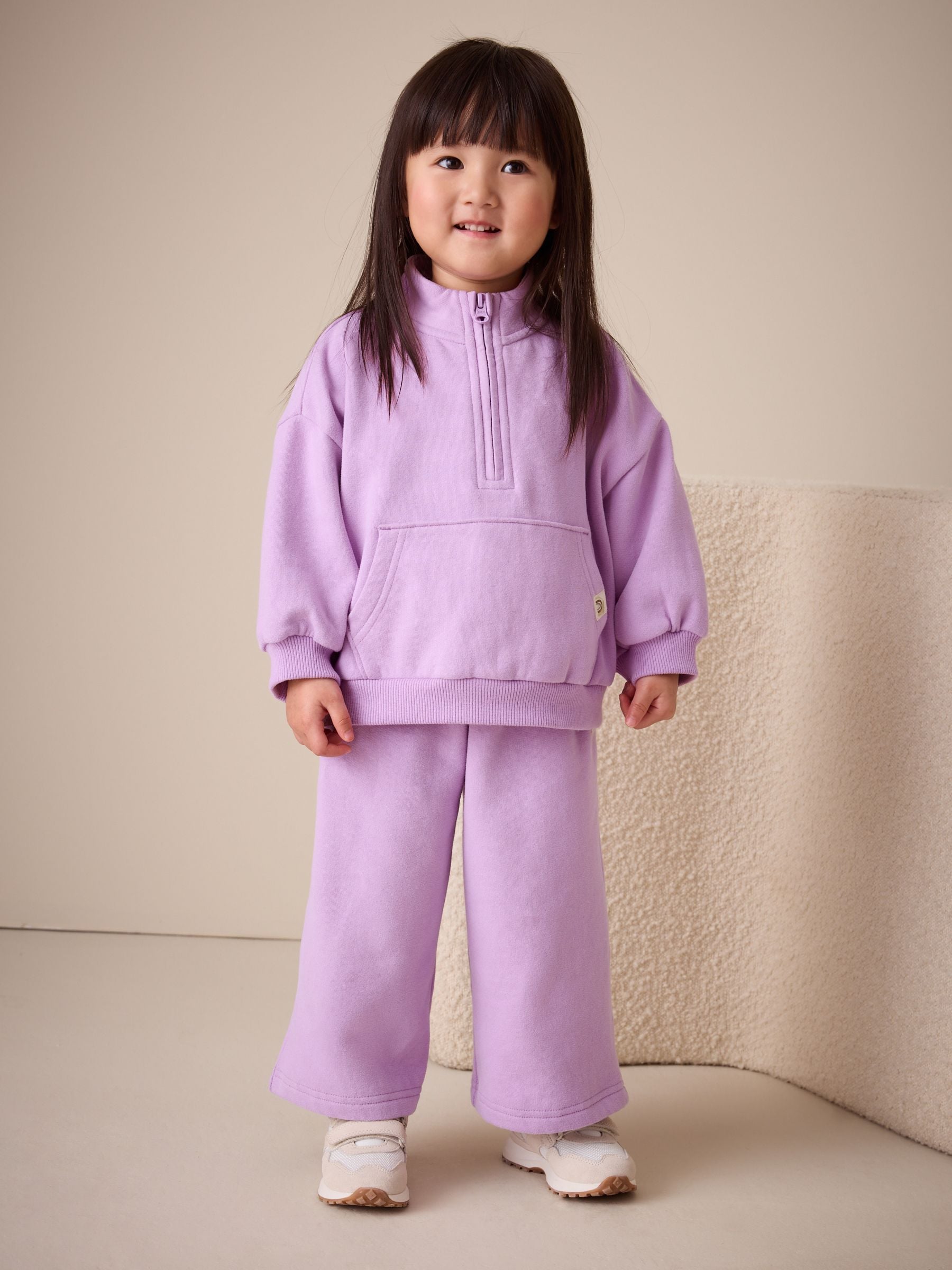 Buy Lilac Purple Quarter Zip Sweatshirt (3mths-7yrs) from the Next