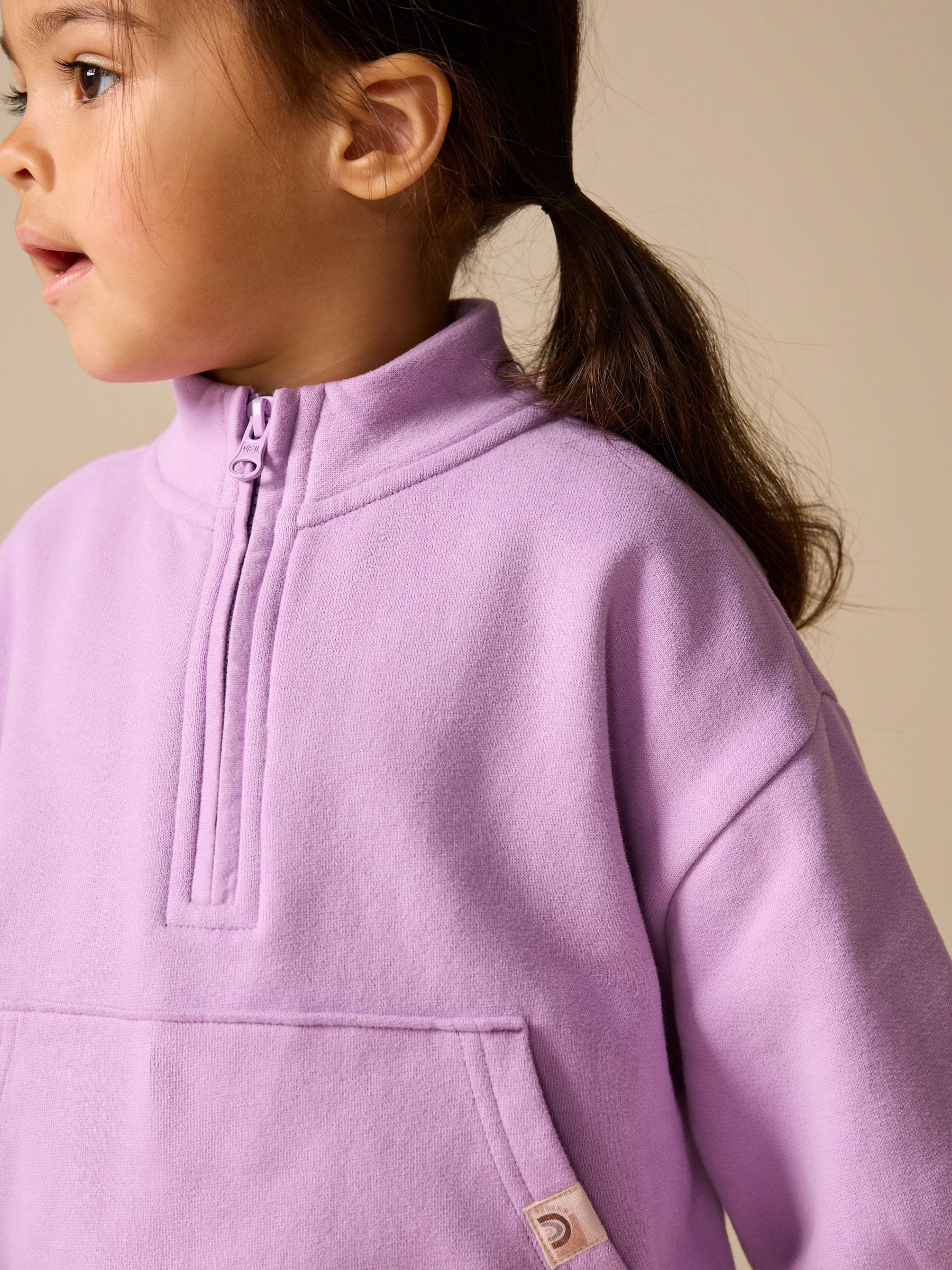 Buy Lilac Purple Quarter Zip Sweatshirt (3mths-7yrs) from Next USA