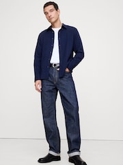 Banana Republic Navy Blue Standard Fit Flannel Shirt - Image 1 of 1