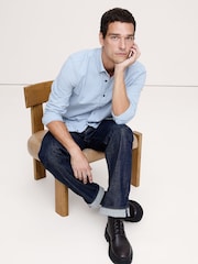 Banana Republic Blue Standard-Fit Lightweight Flannel Shirt - Image 1 of 1