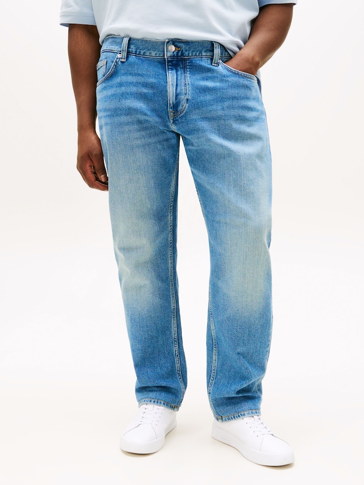 Tommy Hilfiger Blue Plus Mid Rise Straight Jeans - Image 1 of 4