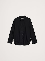 Banana Republic Black Boxy Cotton Poplin Shirt - Image 4 of 4