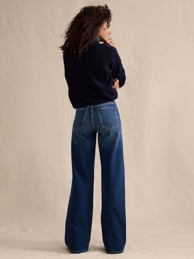 Banana Republic Indigo Blue The Icon Classic Wide-Leg Jeans - Image 2 of 5 Banana Republic Indigo Blue The Icon Classic Wide-Leg Jeans - Image 2 of 5