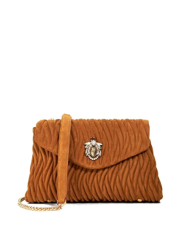 Dune London Brown Darling Bug Quilt Shoulder Bag - Image 1 of 5