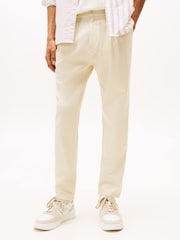 Tommy Jeans Cream Relaxed Isaac Trousers - Image 1 of 5