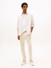 Tommy Jeans Cream Relaxed Isaac Trousers - Image 3 of 5