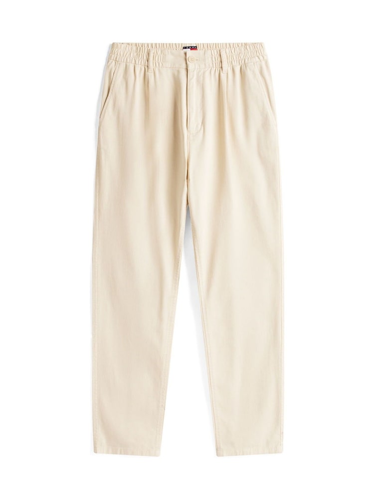 Tommy Jeans Cream Relaxed Isaac Trousers - Image 5 of 5