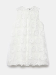 Mint Velvet White Mini Floral Print Organza Dress - Image 7 of 8