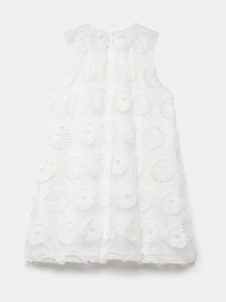 Mint Velvet White Mini Floral Print Organza Dress - Image 8 of 8
