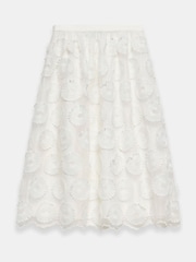 Mint Velvet White Floral Print Midi Skirt - Image 8 of 8