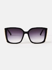 Mint Velvet Black Oversized Cat Eye Sunglasses - Image 1 of 1