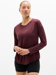 Athleta Maroon Red Move With Ease T-Shirt - Image 1 of 1