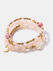 Mint Velvet Pink Beaded Bracelet Set - Image 1 of 3