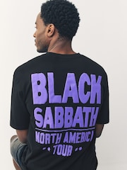 Black Sabbath Black Relaxed Fit Band Graphic Print T-Shirt - Image 1 of 8