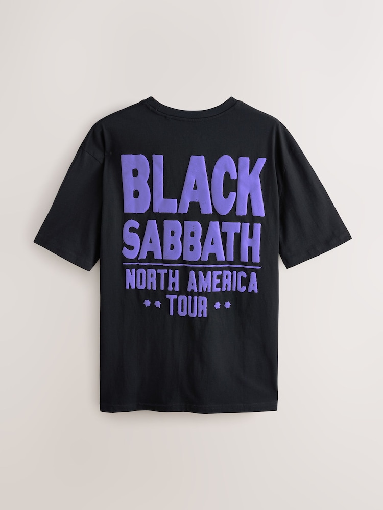 T-shirt Officiel Black Sabbath - Produit Sous Licence, Coupe Classique, Manches Doubles Ourlées, Léger