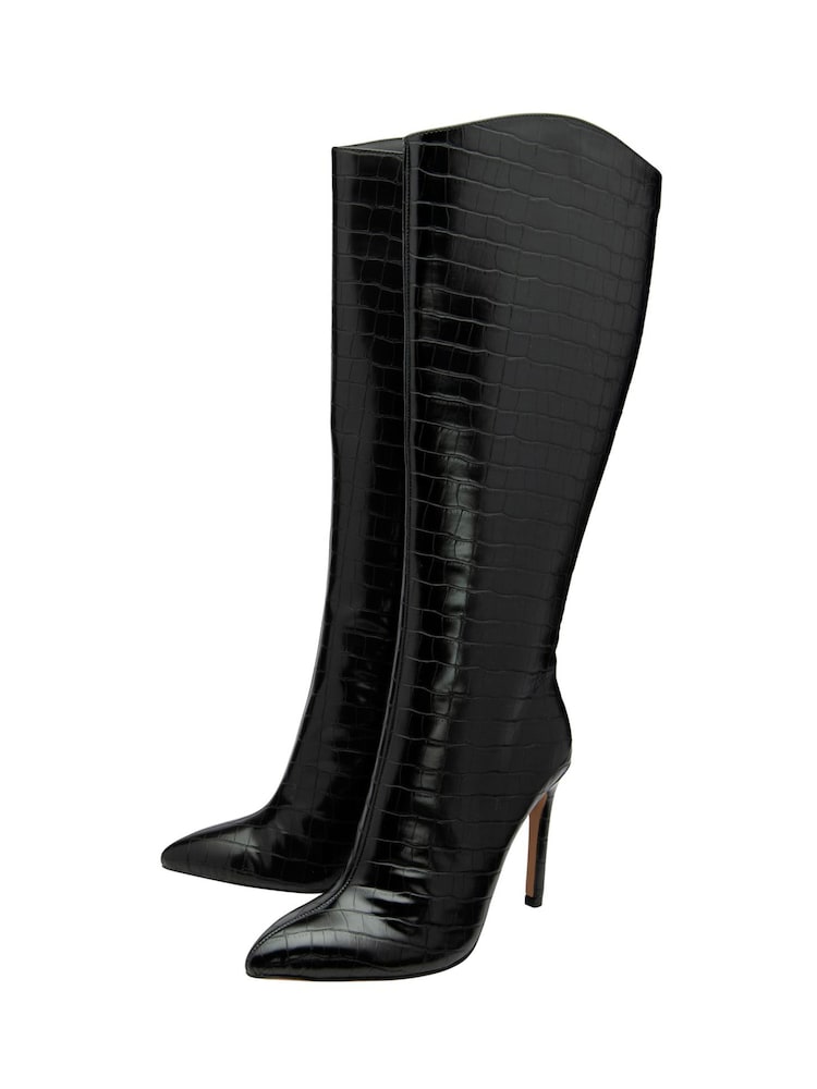 Ravel Black Knee Boots - Image 2 of 4