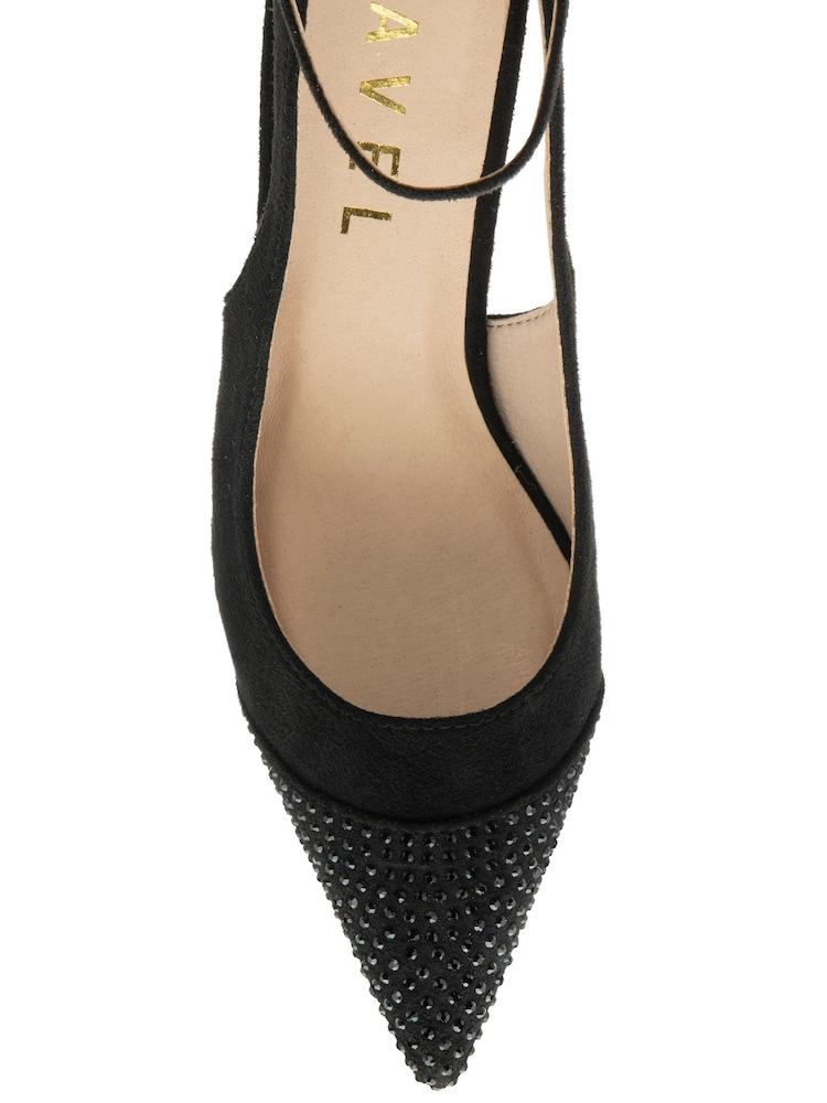 Ravel Black Sling Back Court Shoes - Image 4 of 4 Ravel Black Sling Back Court Shoes - Image 4 of 4