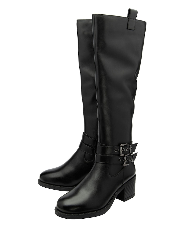 Ravel Black Knee Boots - Image 2 of 4