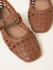 FatFace Ledergeflecht Mary-Jane-Flat - Bild 2 von 3