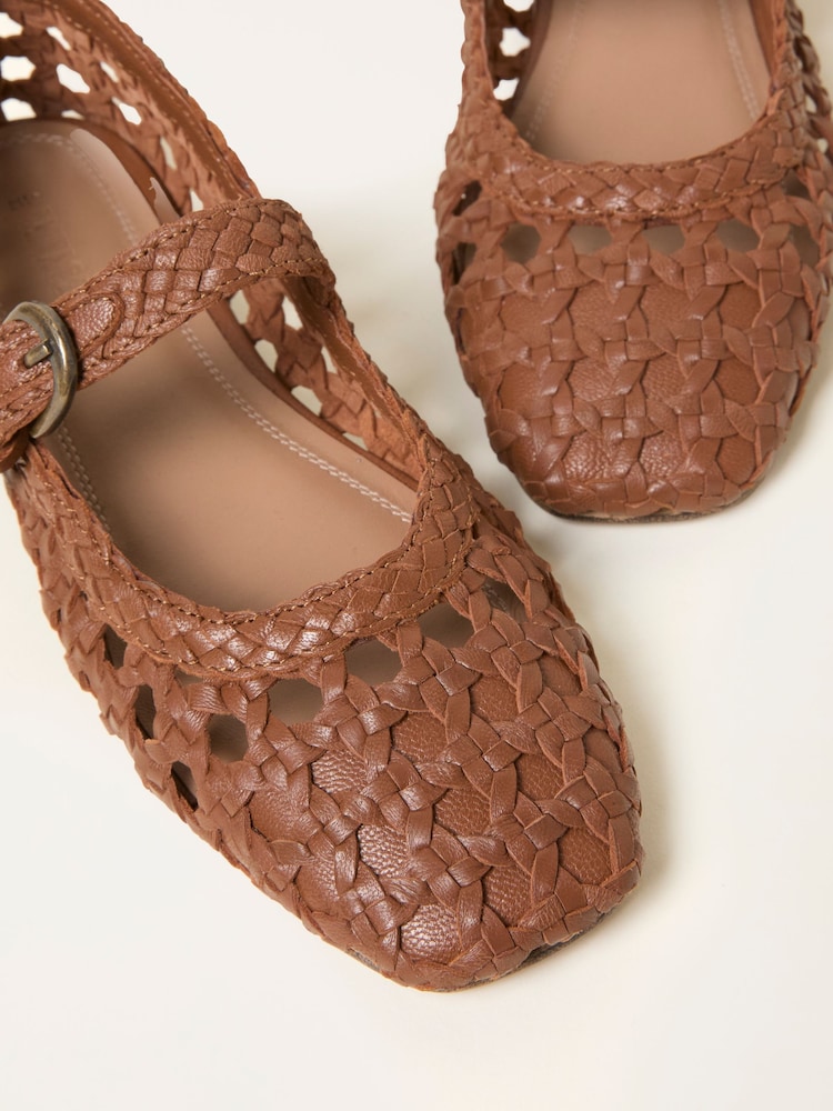 FatFace Ledergeflecht Mary-Jane-Flat - Bild 2 von 3