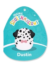 Jazawares 12 Squishmallows  Dustin  White Dalmatian WFuzz Belly and Bowtie Toy - Image 5 of 5