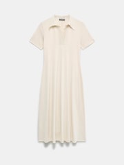Mint Velvet Natural Crochet Collar Midi Dress - Image 6 of 7