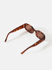 Mint Velvet Brown Tortoiseshell Rectangle Sunglasses - Image 4 of 4