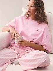 self. Bright Pink Short Sleeve Pyjamas - Image 1 of 7