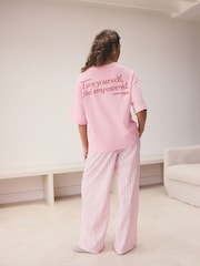 self. Bright Pink Short Sleeve Pyjamas - Image 4 of 7