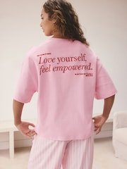 self. Bright Pink Short Sleeve Pyjamas - Image 5 of 7