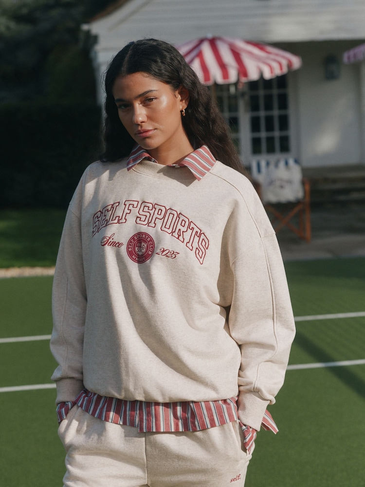 self. Oatmeal Sweatshirt - Image 1 of 11 self. Oatmeal Sweatshirt - Image 1 of 11