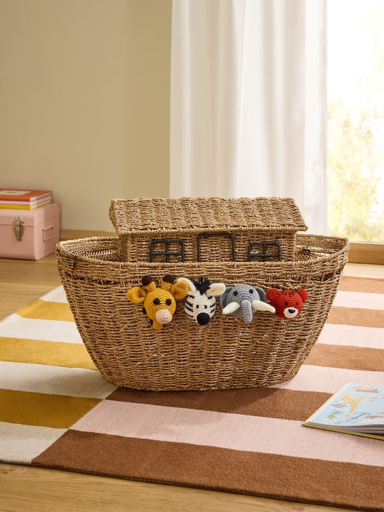 Neutral Animal Ark Storage Basket - Image 1 of 7 Neutral Animal Ark Storage Basket - Image 1 of 7