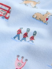 Blue London Single Button Through Pyjamas - Image 10 of 11