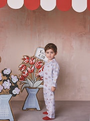 Blue London Single Button Through Pyjamas - Image 2 of 11