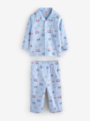 Blue London Single Button Through Pyjamas - Image 6 of 11