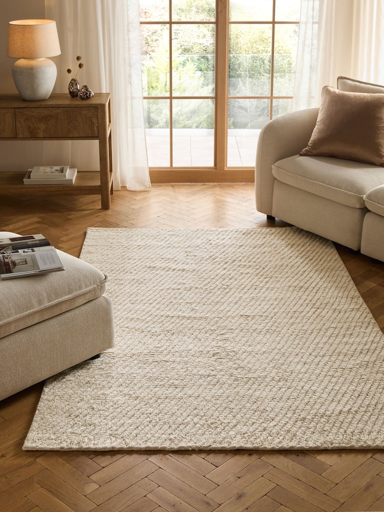 Cream Scandi Texture Rug - Image 2 of 5 Cream Scandi Texture Rug - Image 2 of 5