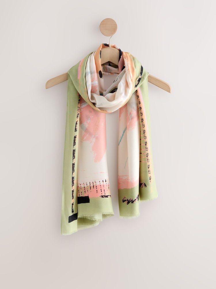 Leopard Placement Lightweight Scarf - Image 1 of 3