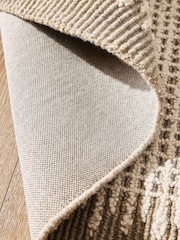 Natural Crosshatch Border Rug - Image 4 of 5